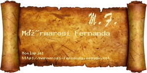 Mármarosi Fernanda névjegykártya